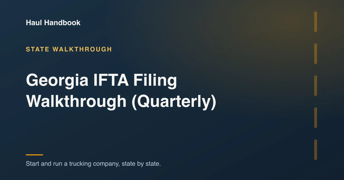 Cover illustration: Georgia IFTA Filing Walkthrough (Quarterly)
