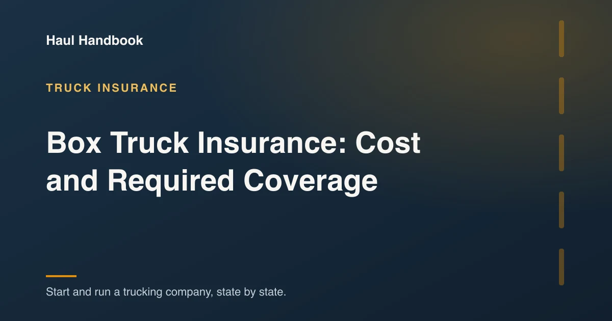 Cover image: insurance coverage for box truck carriers