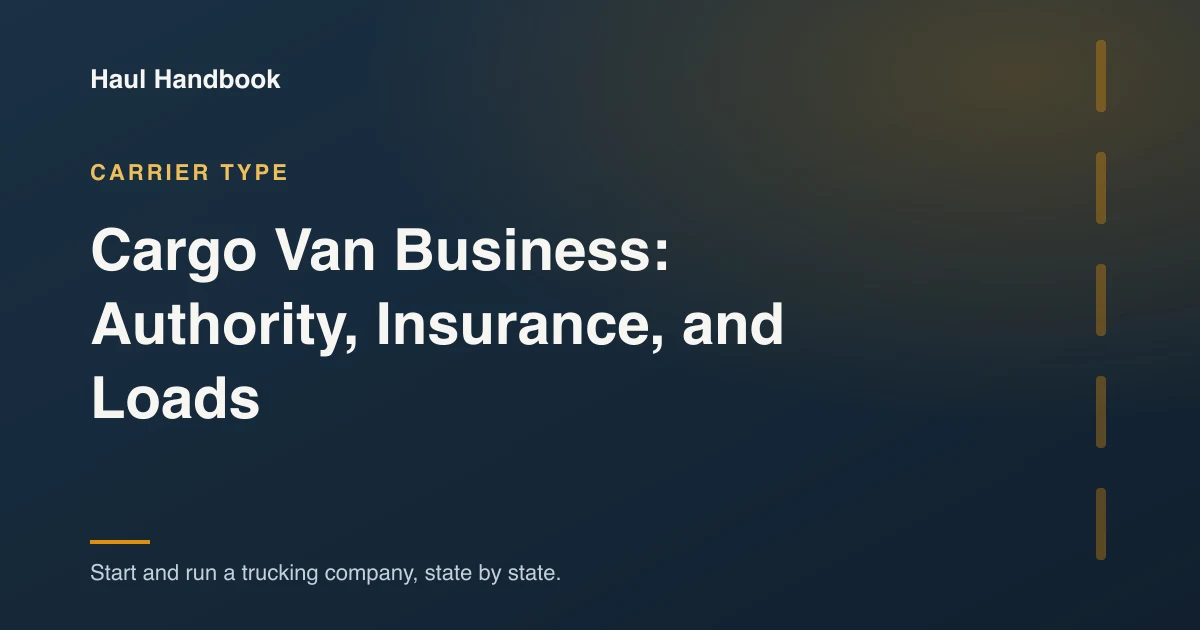 Cover image: cargo van business authority and compliance hub