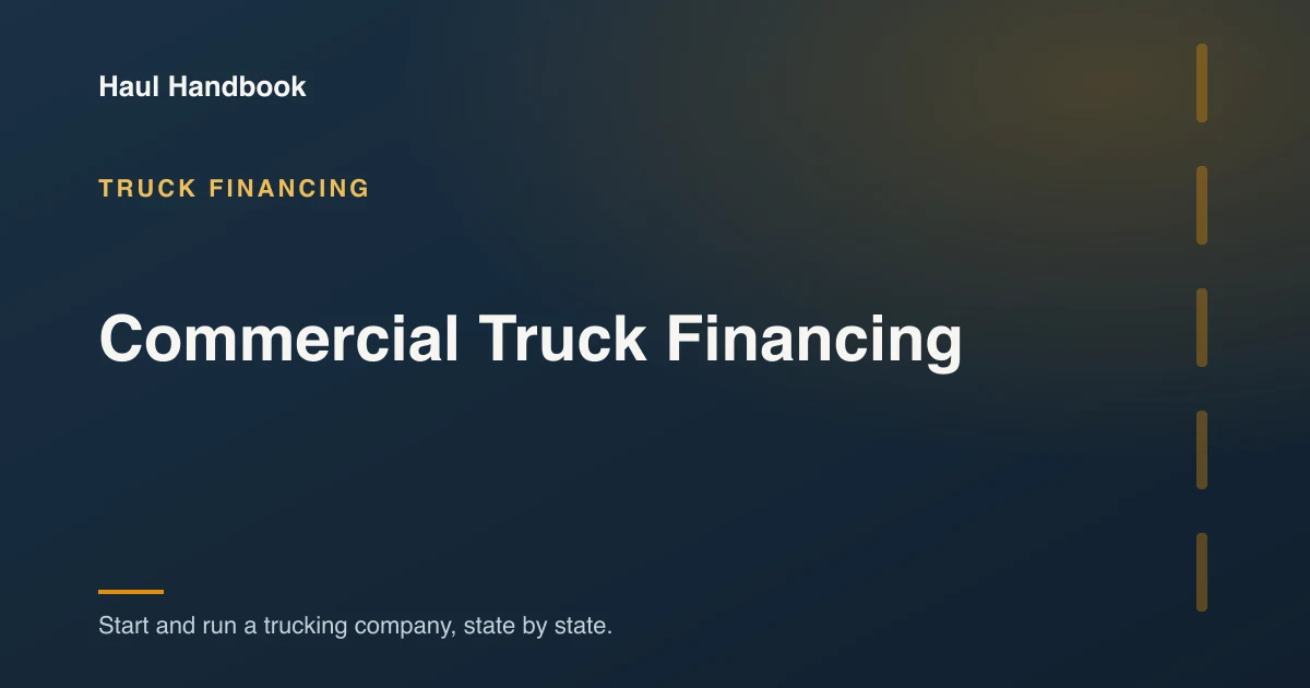 Cover image: loans, leases, and requirements for financing a truck