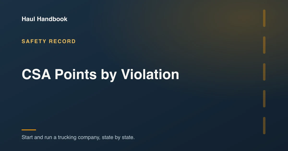 Cover image: FMCSA severity weights by violation group