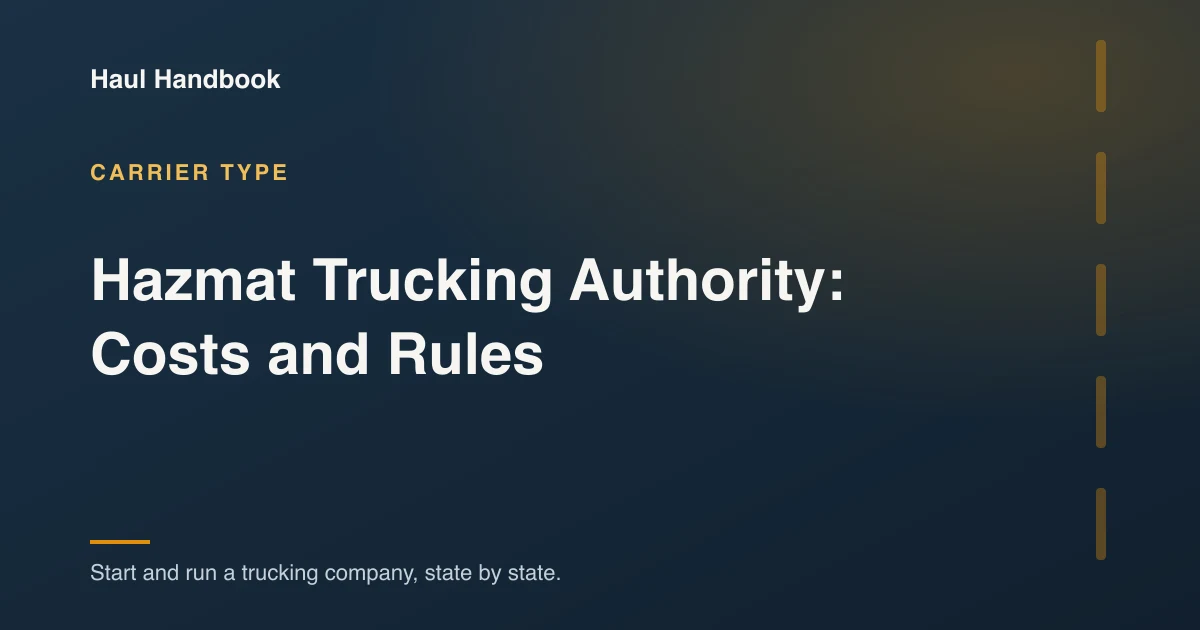 Cover image: hazmat trucking authority and compliance hub