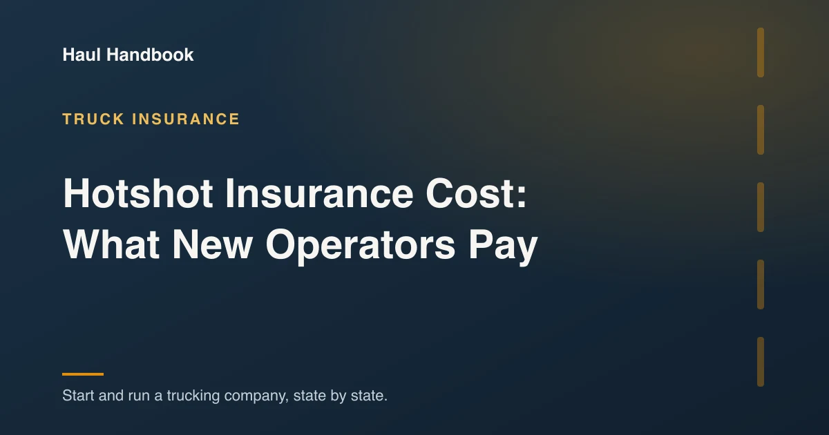 Cover image: what hotshot operators pay for commercial insurance