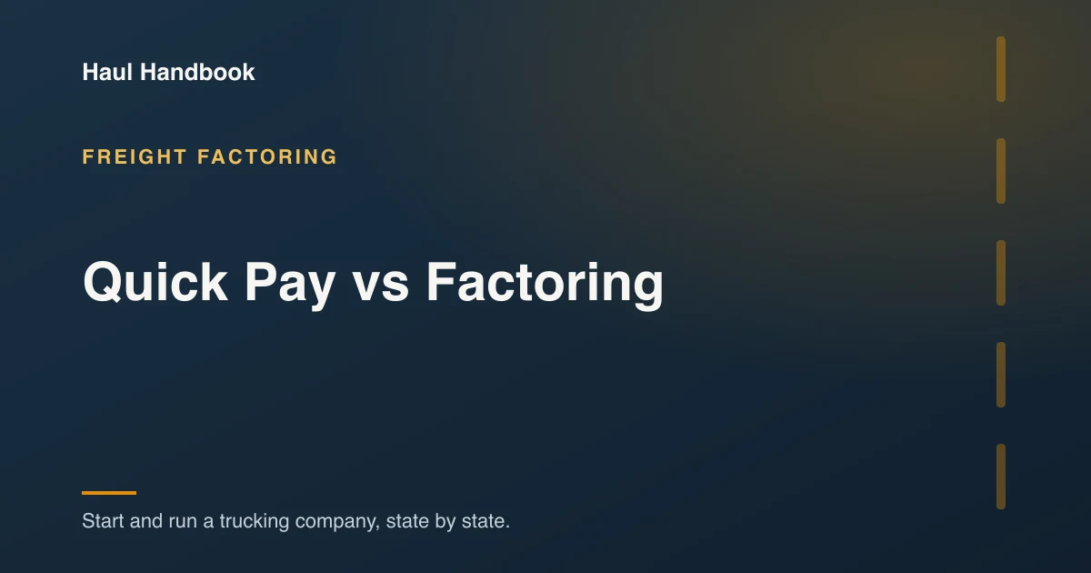 Cover image: broker quick pay compared with freight factoring